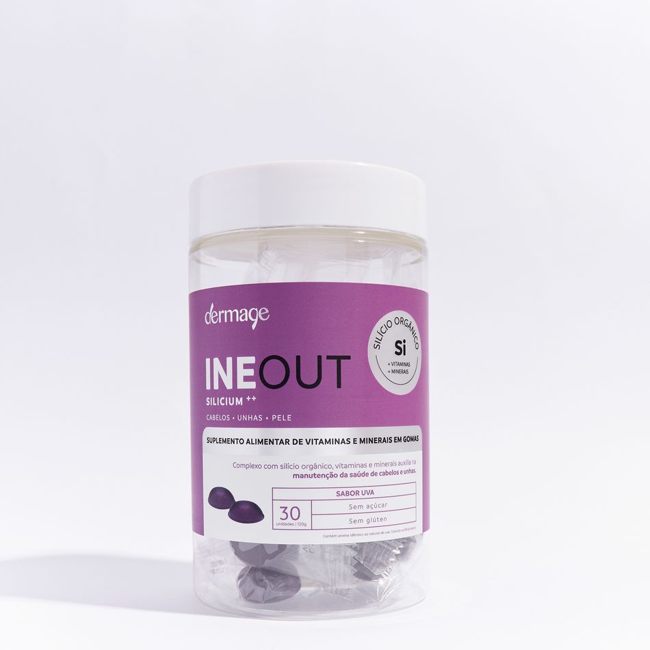 Suplemento Ineout Silicium++ Dermage Gomas para Cabelos Unhas Pele 120g