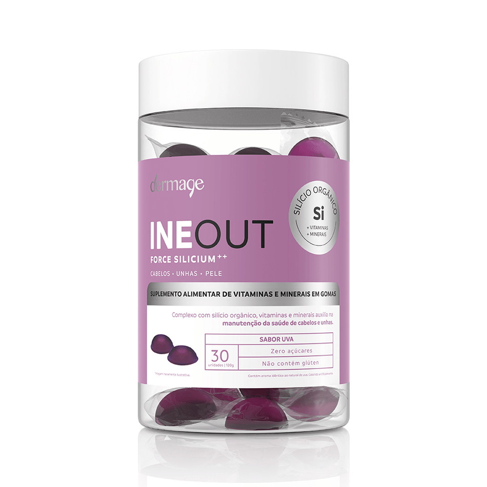 Suplemento Ineout Silicium++ Dermage Gomas para Cabelos Unhas Pele 120g