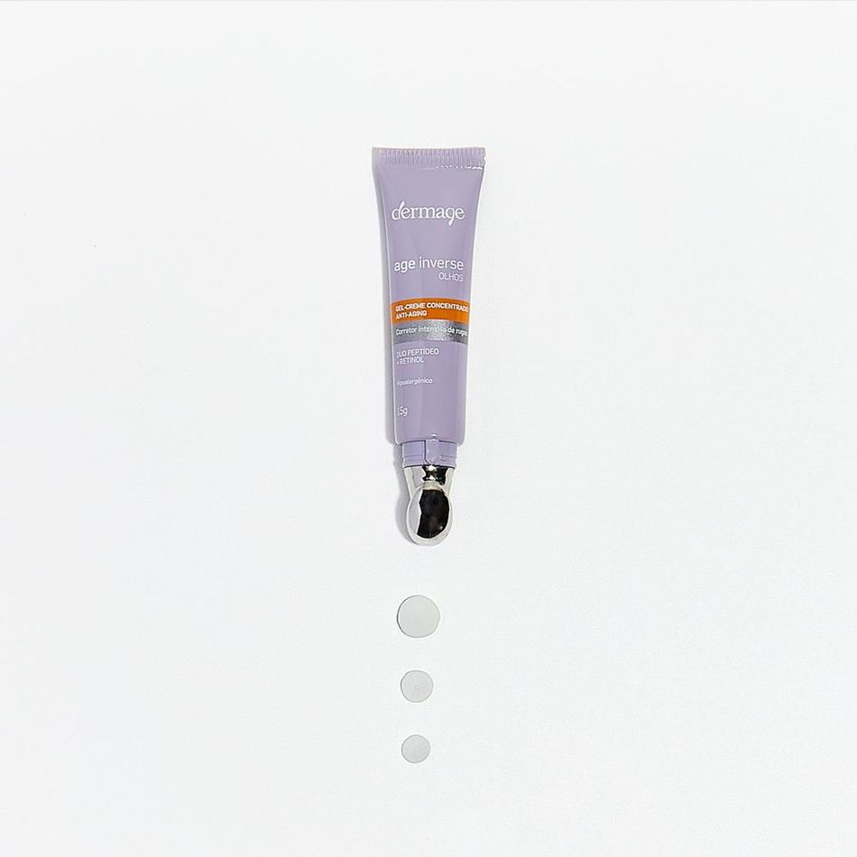 Age Inverse Olhos Dermage Creme Anti-Idade com Aplicador Metálico 15g