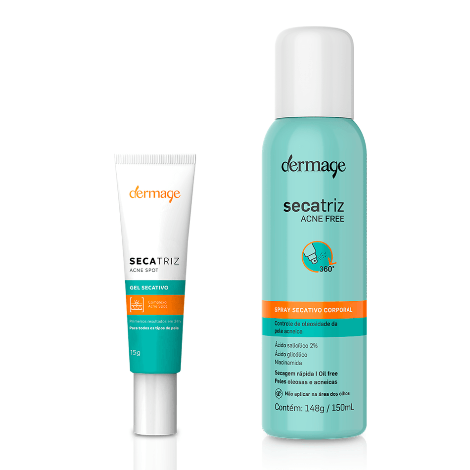 Kit Acne Dermage Rosto e Corpo com Spray e Gel Secativo