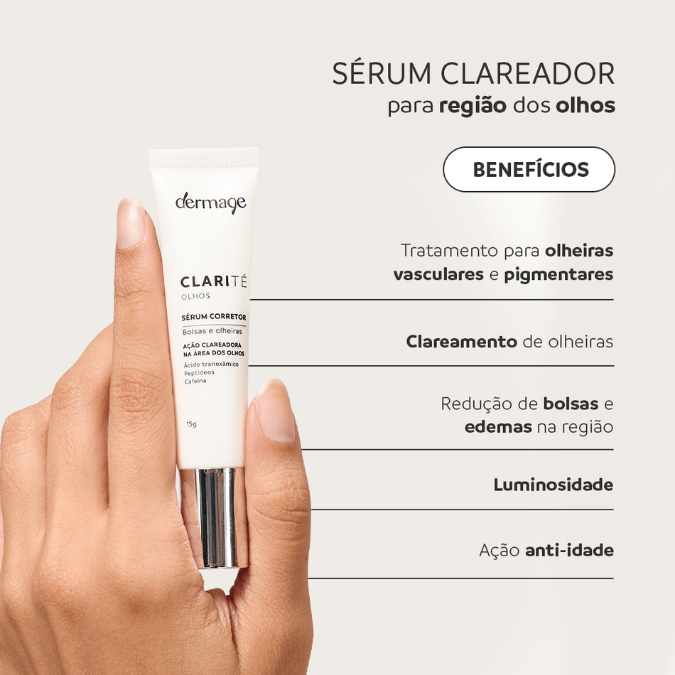 Clarité Olhos CC Dermage Sérum Clareador de Olheiras e Bolsas 15g