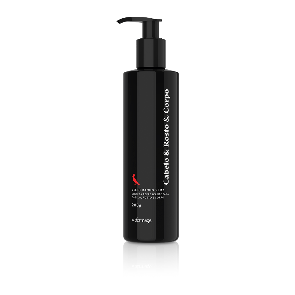 Gel de Banho Masculino 3 em 1 Limpeza Corporal Capilar