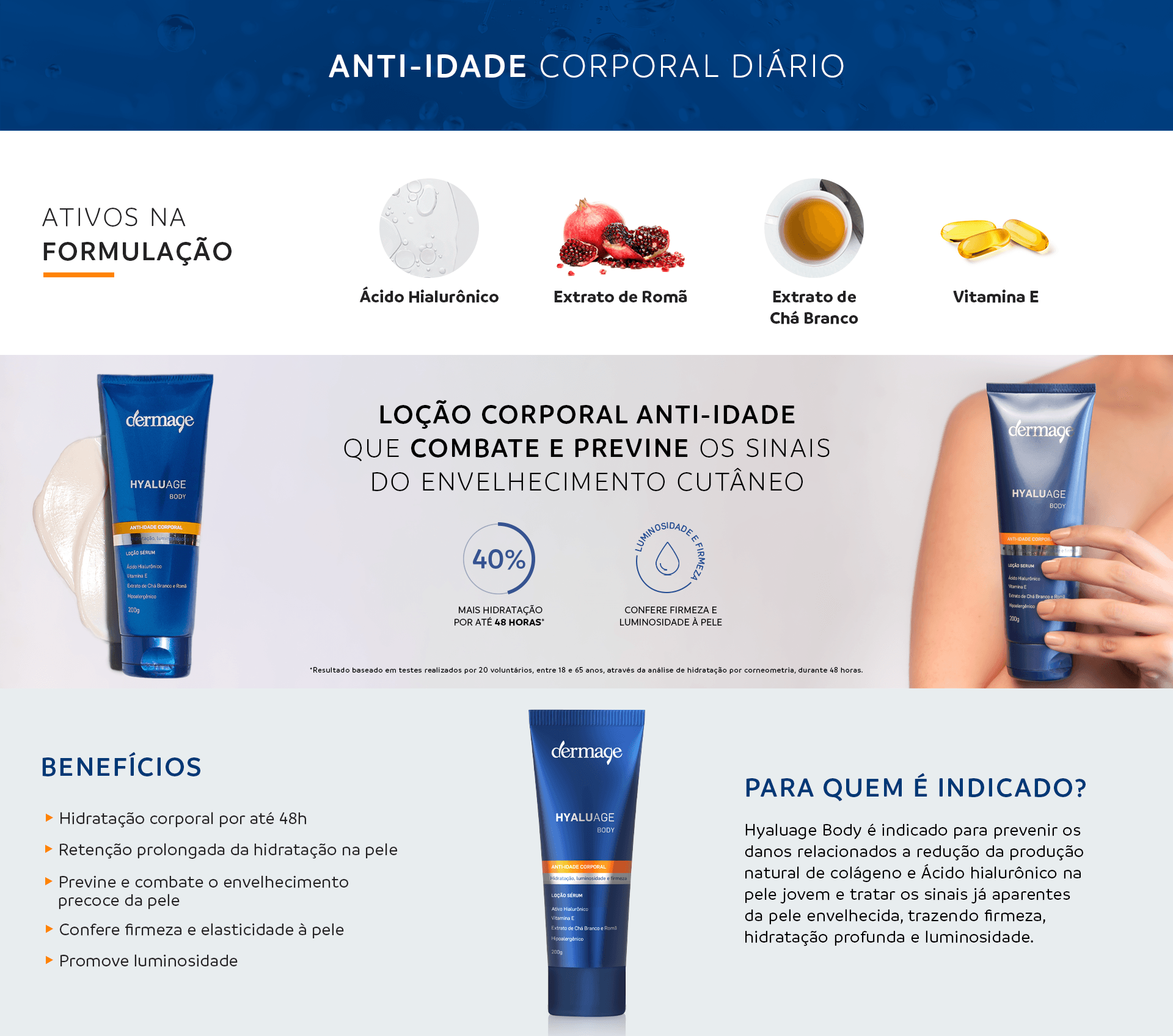 Mini Hyaluage Body Loção Hidratante Firmadora Ácido Hialurônico 30g