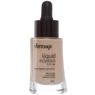 Base Líquida Dermage Liquid Powder FPS 45 Cobertura Média 30ml
