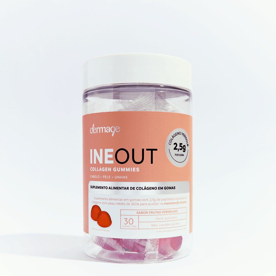 Ineout Collagen Gummies com Verisol - Suplemento para Pele e Unhas