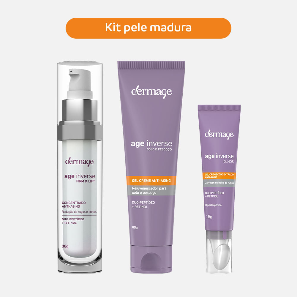 Kit Dermage Pele Madura: Firmeza e Hidratação para Rosto e Pescoço