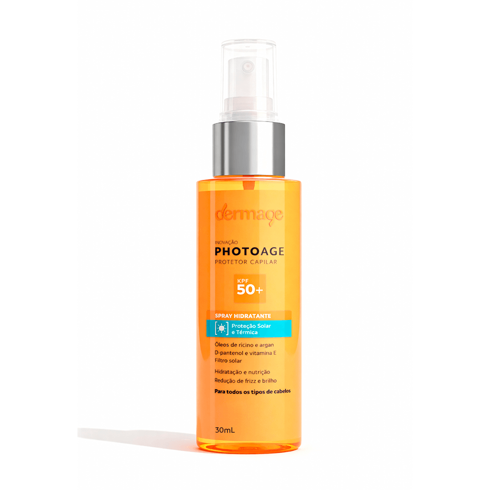 Protetor Capilar Dermage Photoage KPF 50+ Spray 30ml Proteção Térmica