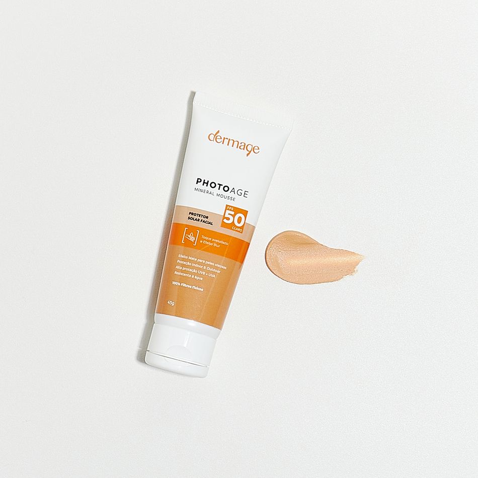 Protetor Solar Facial Photoage Mineral Mousse FPS 50 Toque Aveludado