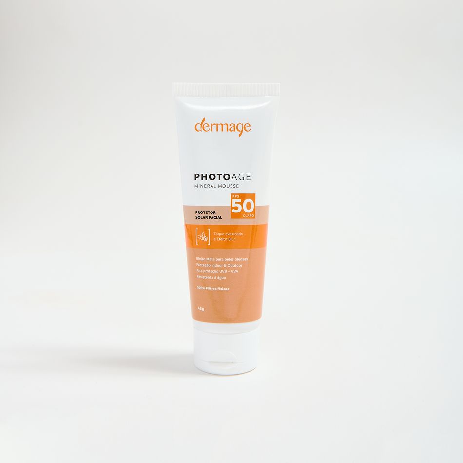 Protetor Solar Facial Photoage Mineral Mousse FPS 50 Toque Aveludado