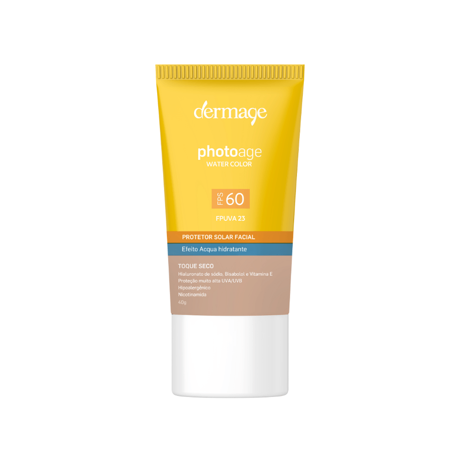 Protetor Solar Dermage Photoage Water Color FPS 60 Aquoso 40g