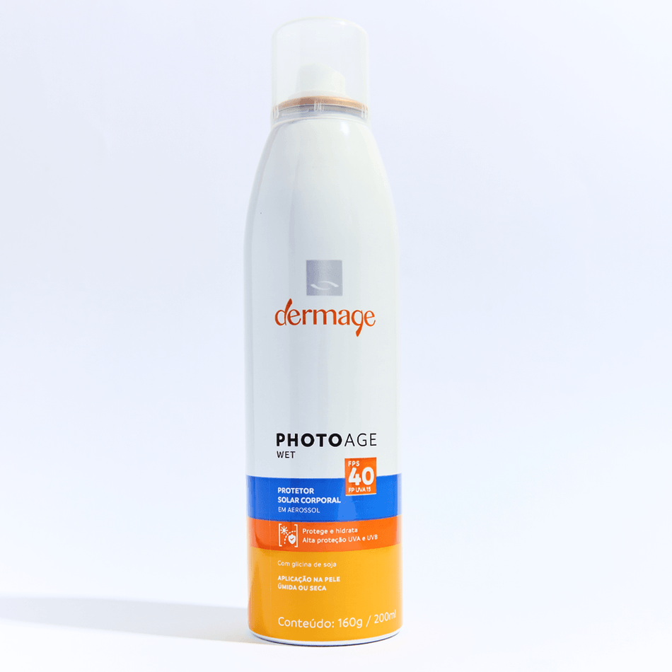 Protetor Solar Spray Corporal Dermage Photoage Wet FPS 40 160g