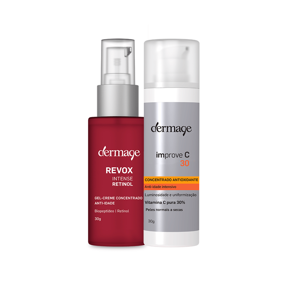 Kit Antirrugas Intensivo Dermage Revox Retinol e Vitamina C Pura