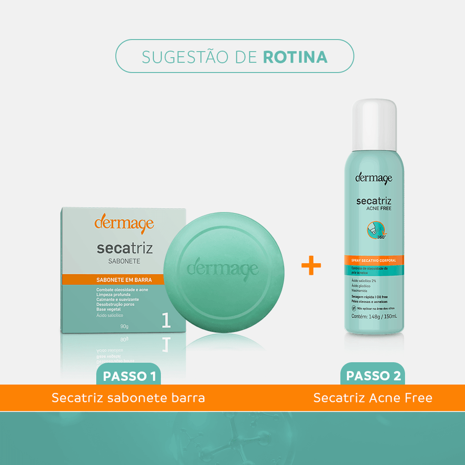 Spray Secatriz Acne Free Dermage para Tratamento de Acne Corporal