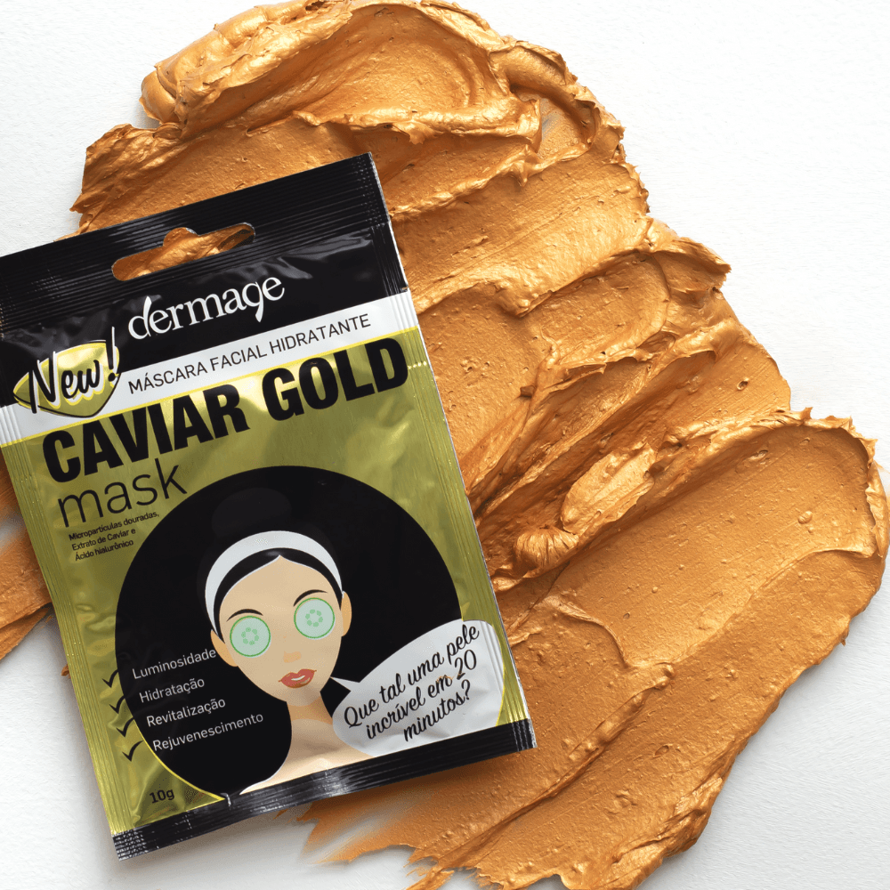 Máscara Facial Hidratante Dermage Caviar Gold Mask Ouro 10g