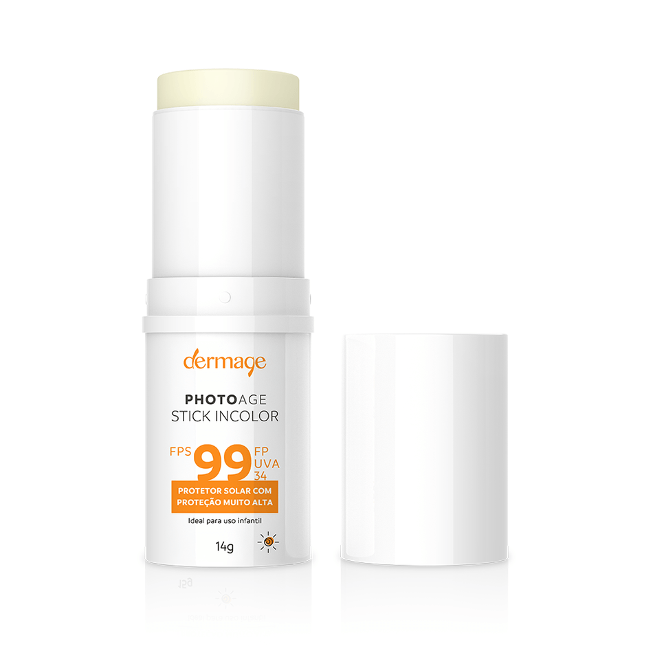 Protetor Solar Photoage Stick Incolor FPS 99 Invisível Dermage