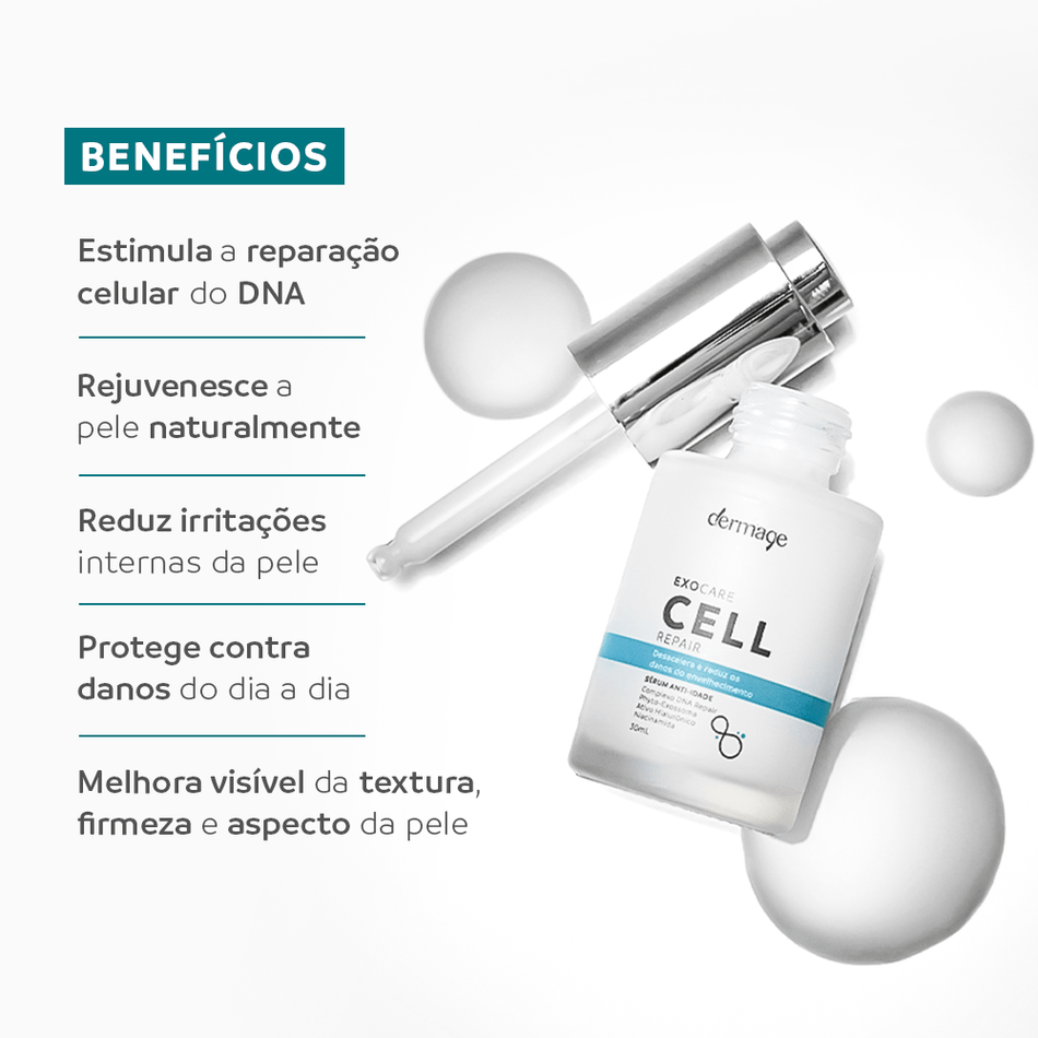 Sérum Anti-Idade Exocare Cell Repair Dermage 30g Regeneração Profunda