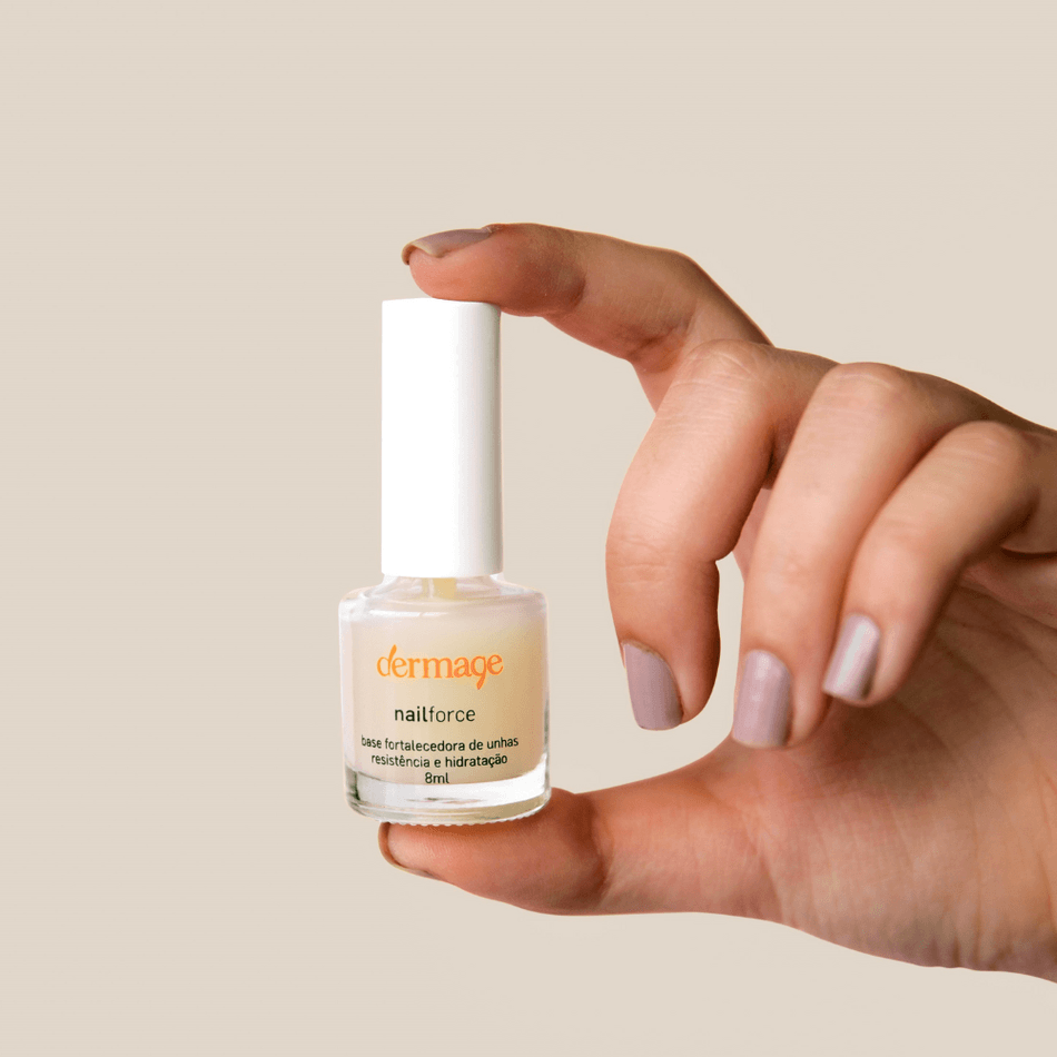 Base Fortalecedora Nail Force Dermage 8ml Tratamento para Unhas Fracas