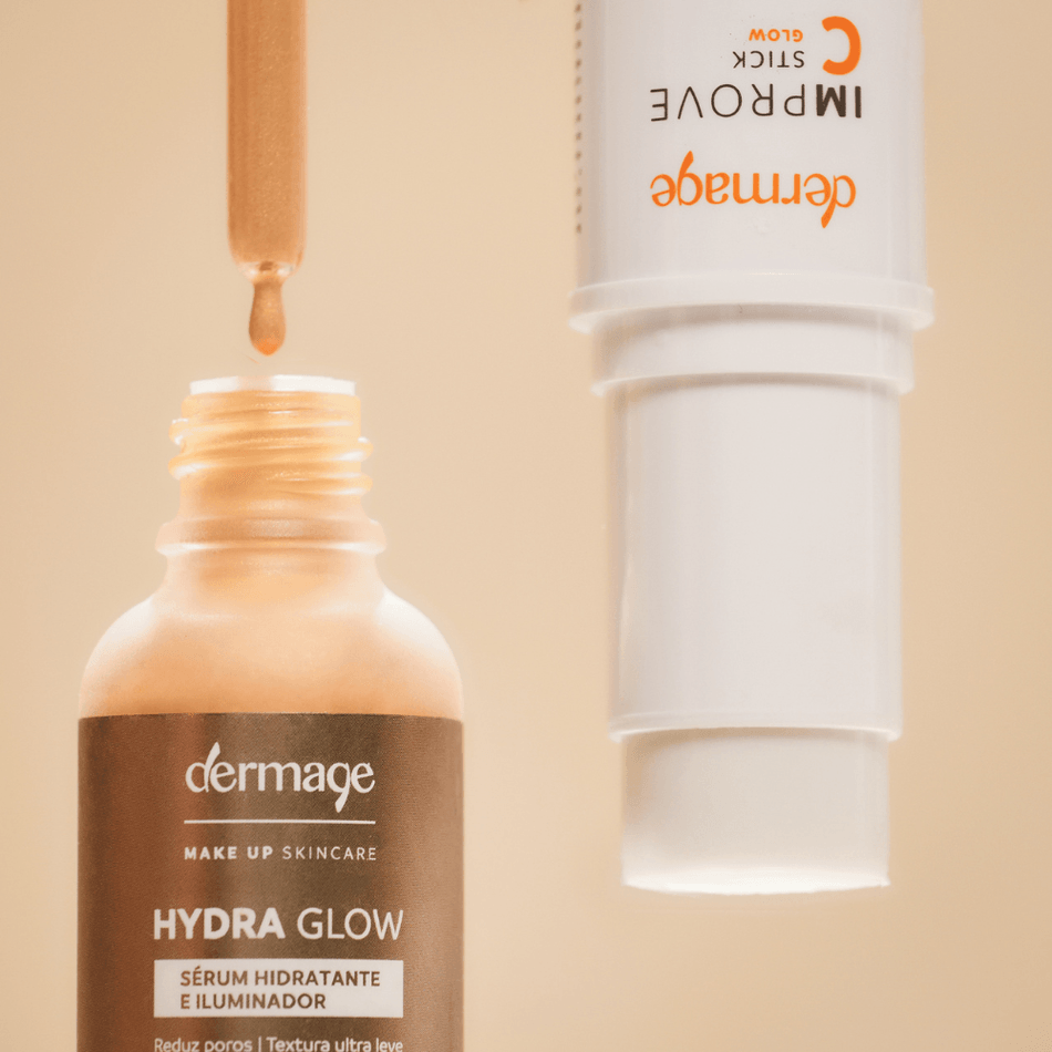 Kit Glow Skin Dermage Tratamento Antioxidante Hidratante e Iluminador Facial