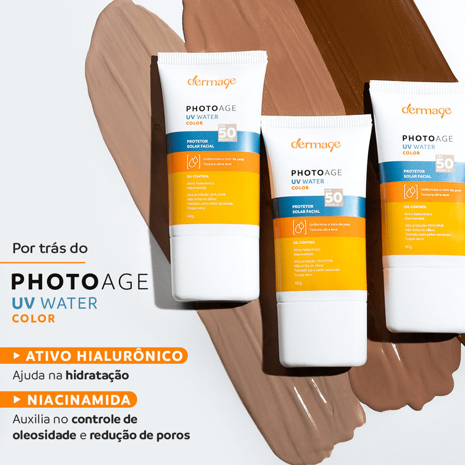 Protetor Solar Facial Dermage Photoage UV Water Color FPS 50