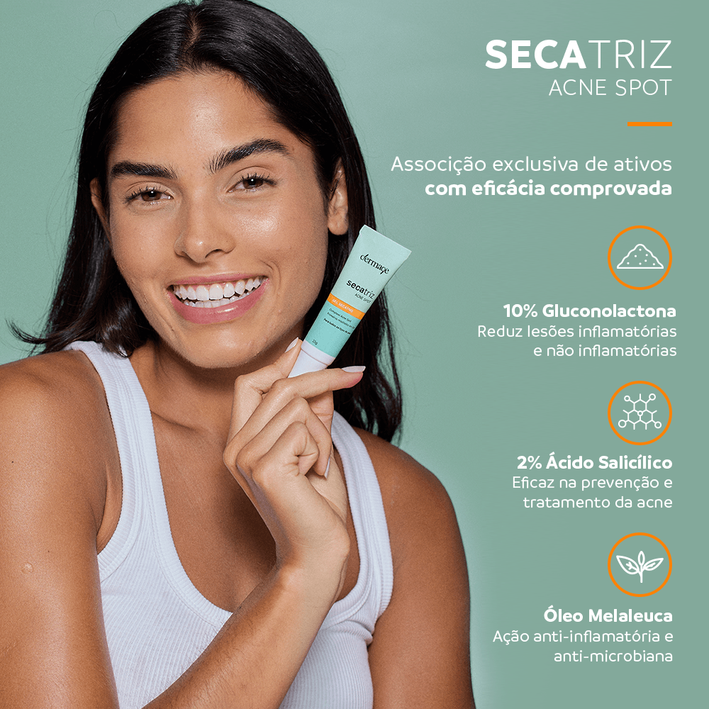 Gel Secativo Secatriz Acne Spot Dermage 15g Ação Rápida