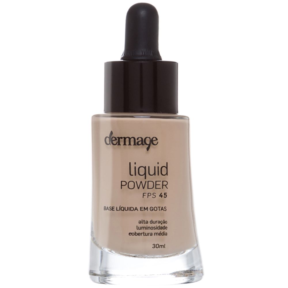 Base Líquida Dermage Liquid Powder FPS 45 Cobertura Média 30ml