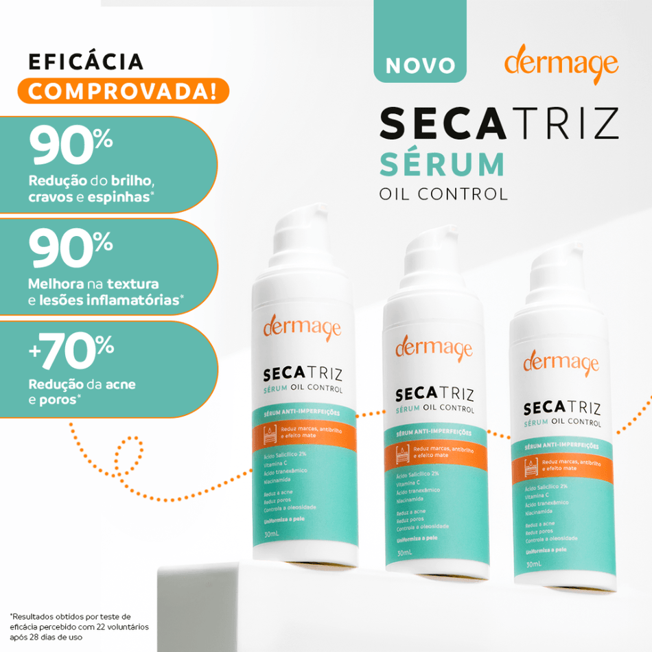 Secatriz Sérum Oil Control Dermage Tratamento Anti-Acne e Oleosidade 30ml