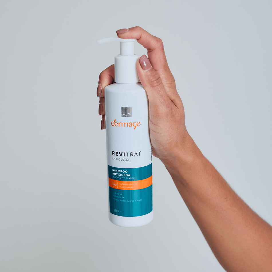 Shampoo Revitrat Antiqueda Dermage Fortalecedor Controle Oleosidade 200ml Tratamento Capilar