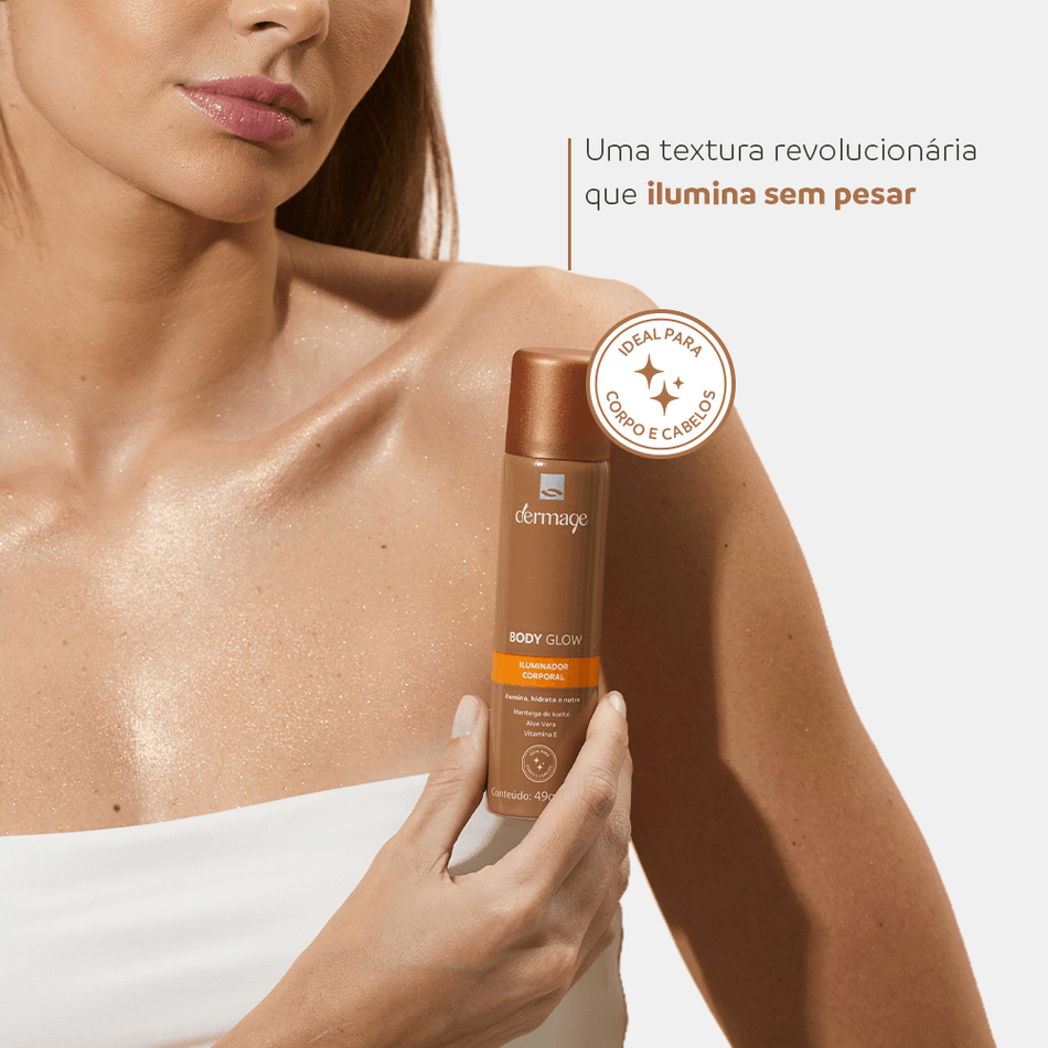 Body Glow Iluminador Corporal Dermage Hidratante para Pele Radiante