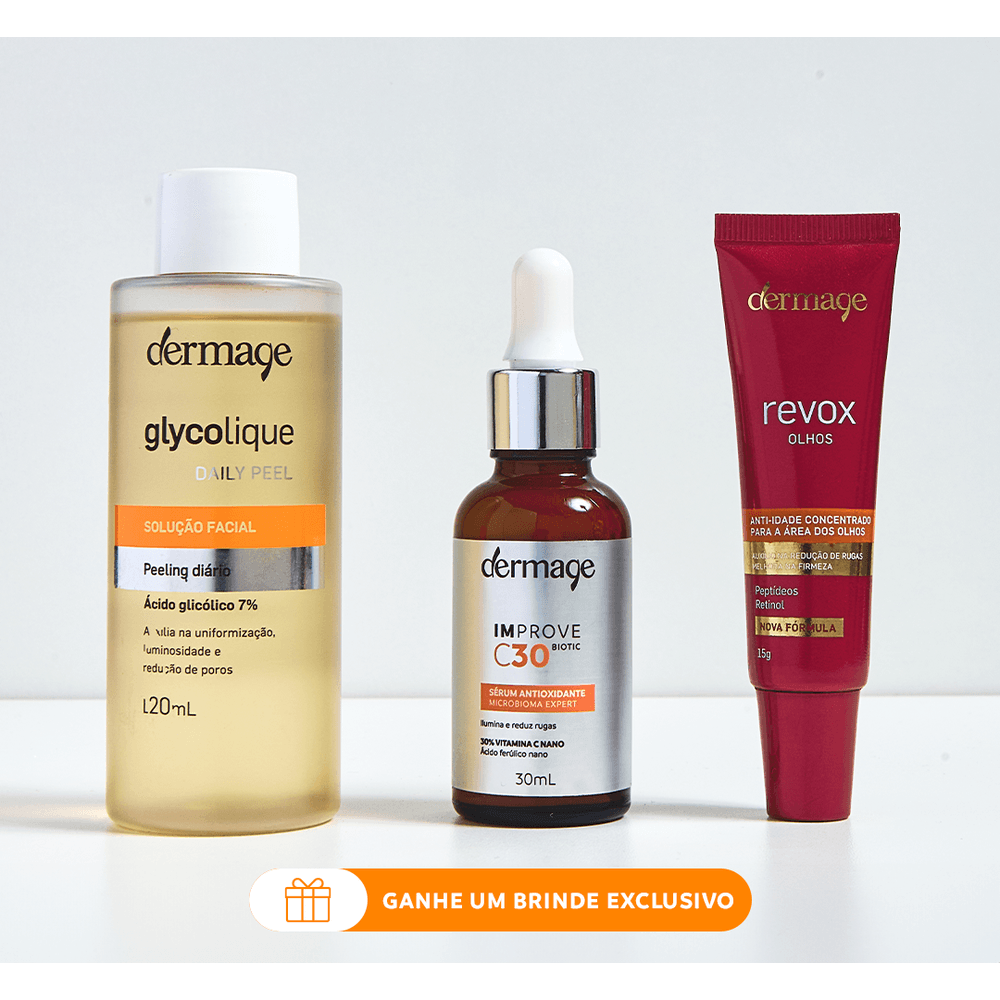 Kit Pele Renovada e Iluminada Dermage com Vitamina C e Glicólico