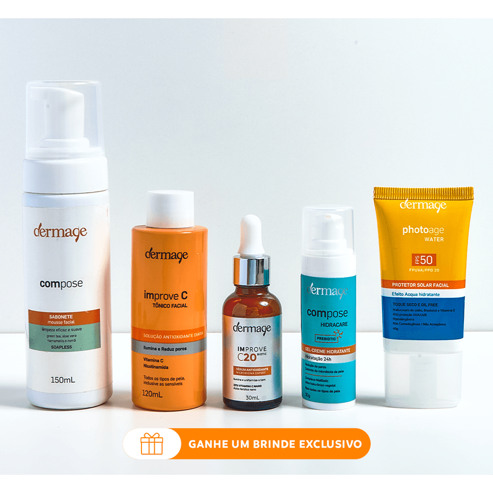 Kit Rotina Completa Dermage Skincare para Todos os Tipos de Pele