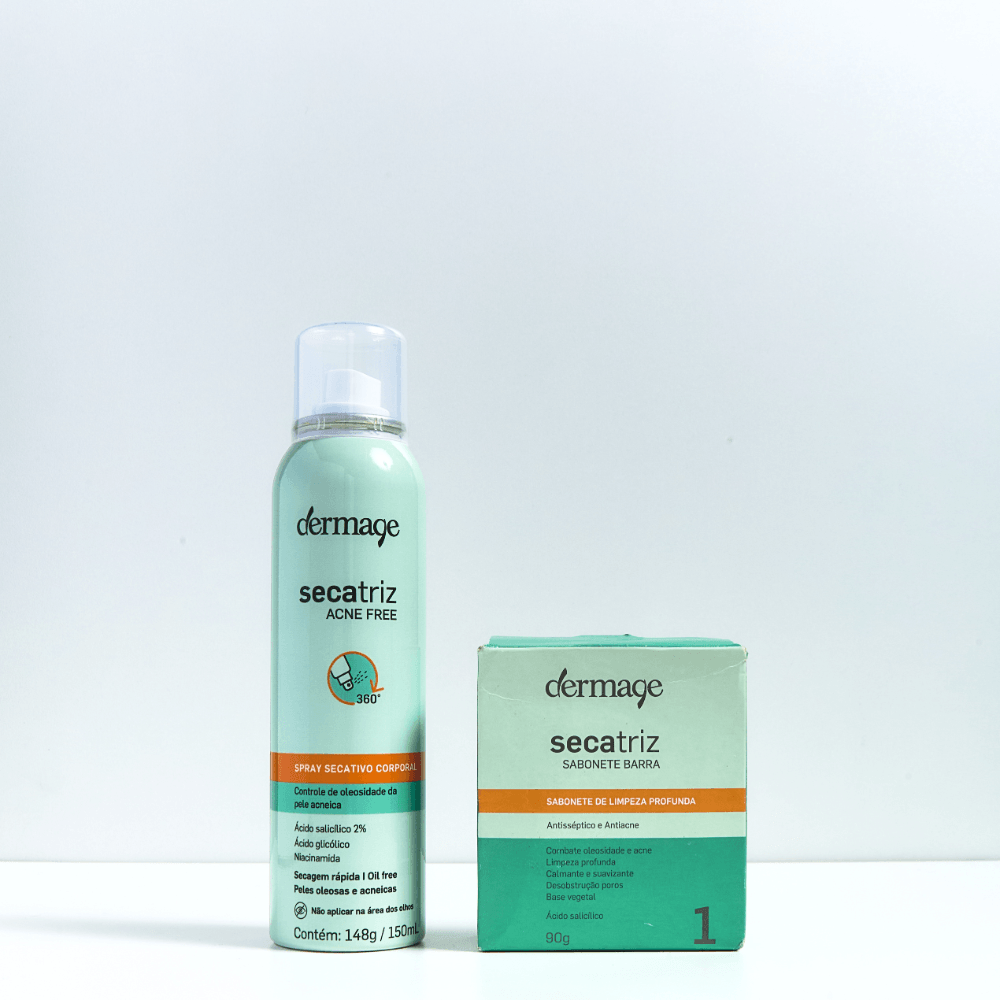 Kit Bye Bye Acne Corporal Dermage Tratamento Completo Pele Acneica