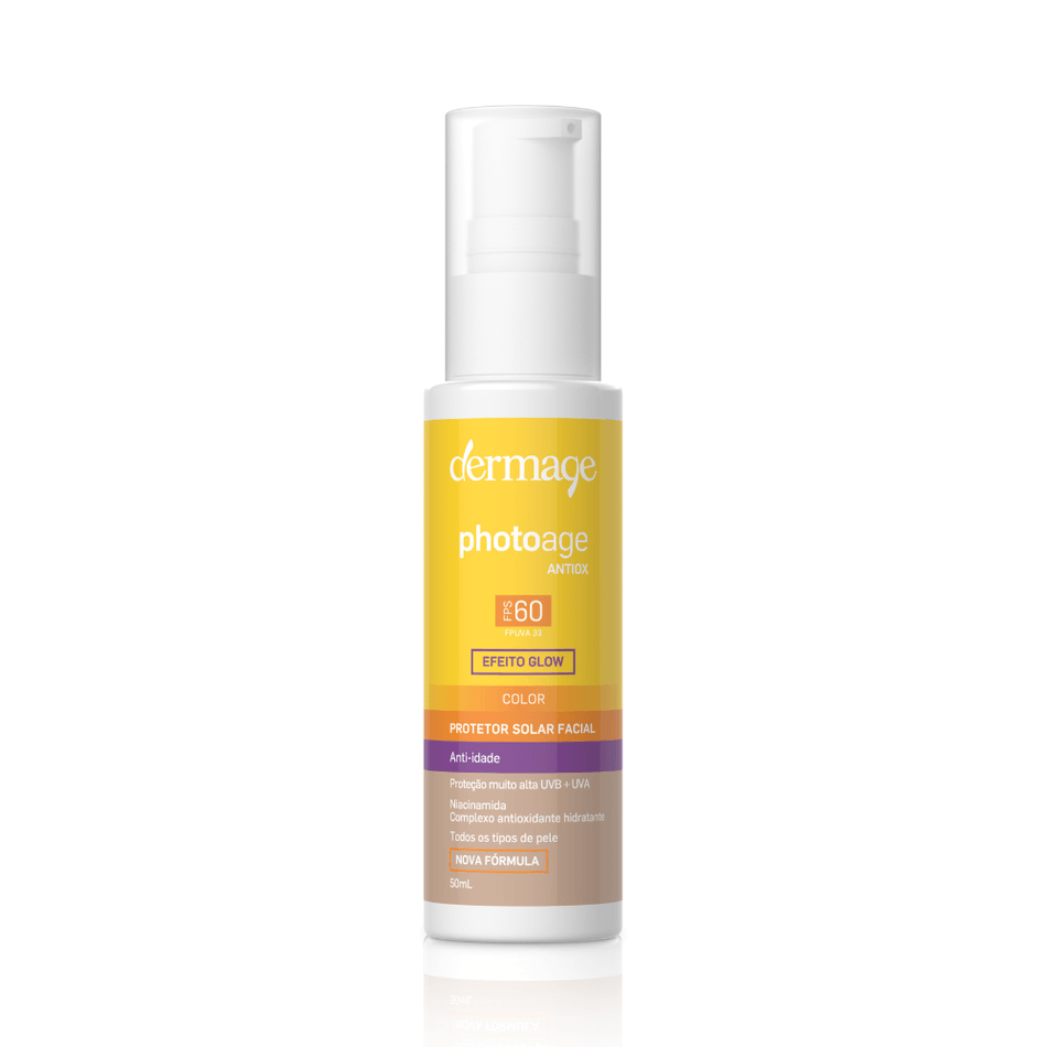 Protetor Solar Facial Dermage Photoage Antiox Color FPS 60 50ml
