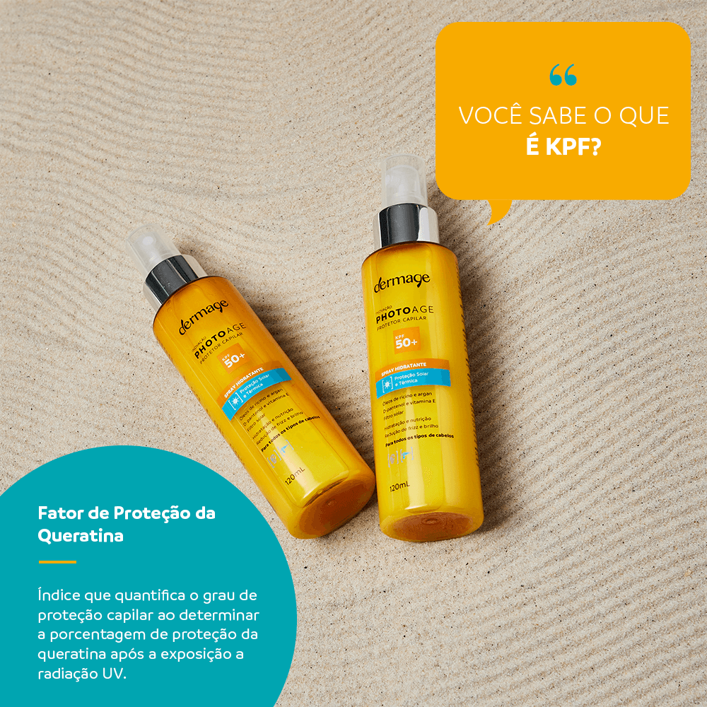 Protetor Capilar Dermage Photoage KPF 50+ Spray Proteção UV 120ml
