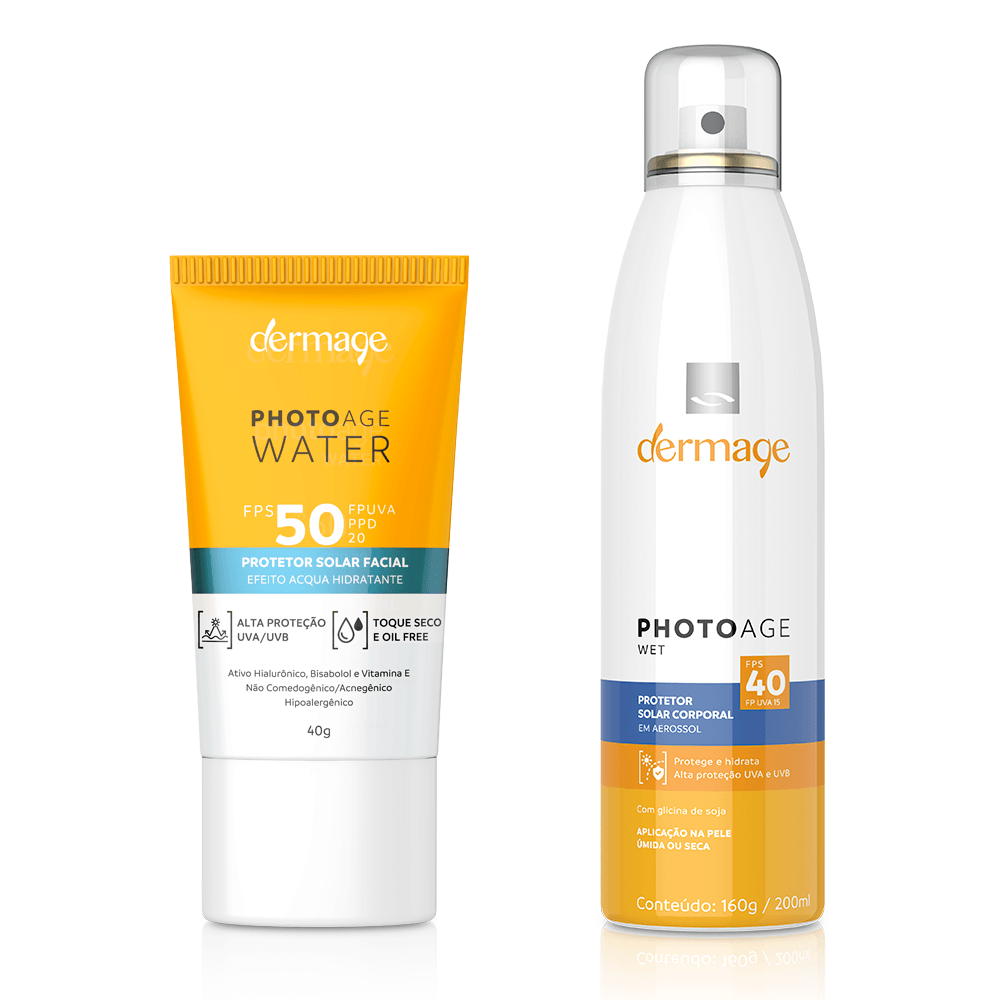 Kit Proteção Solar Dermage para Rosto e Corpo FPS 50 e 40