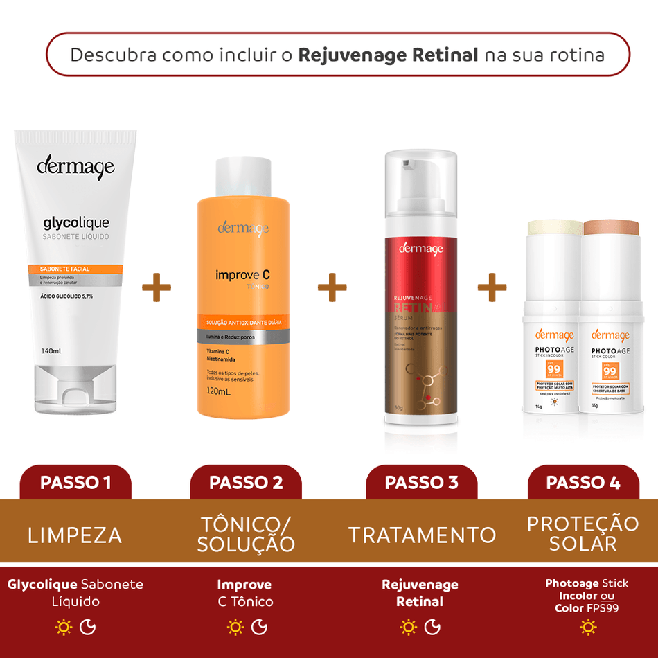 Rejuvenage Retinal Sérum Dermage Antirrugas e Renovador Celular Potente
