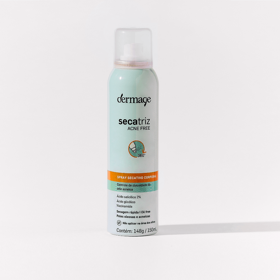 Spray Secatriz Acne Free Dermage para Tratamento de Acne Corporal
