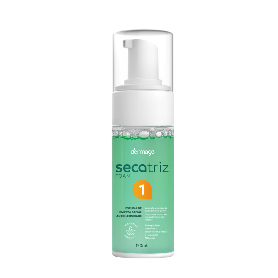 Espuma de Limpeza Facial Secatriz Dermage para Peles Oleosas 150ml