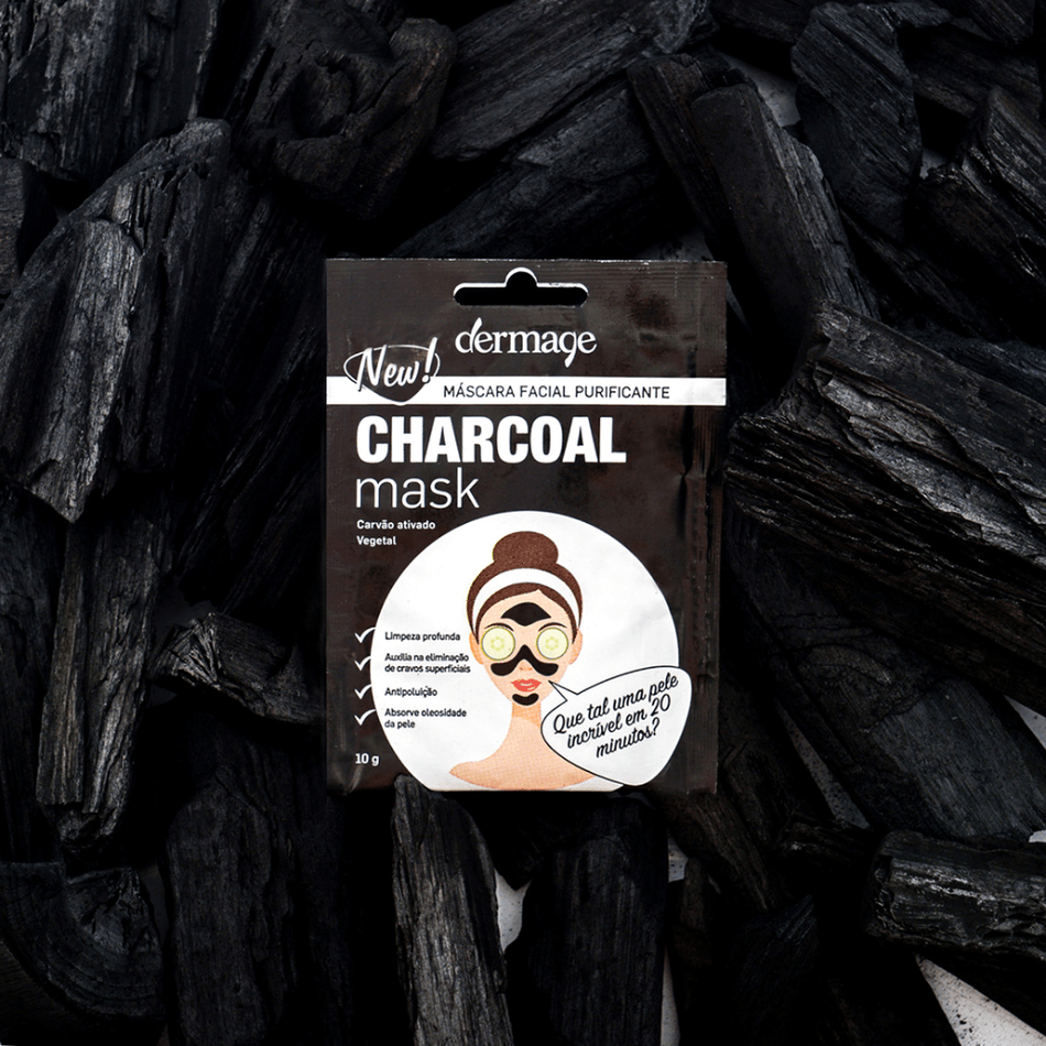 Máscara Facial Purificante Dermage Charcoal Mask Limpeza Profunda 10g