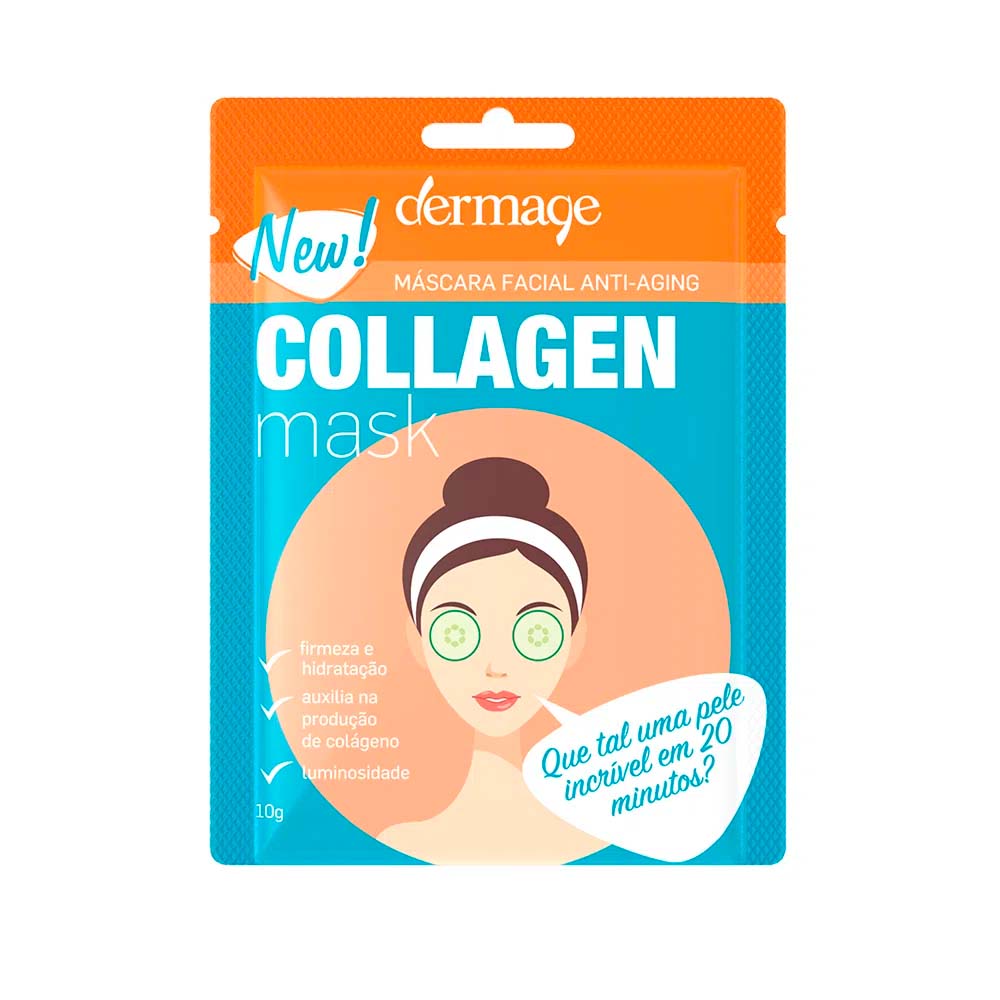 Máscara Facial Collagen Mask Dermage Tratamento Anti-Idade Firmador 10g