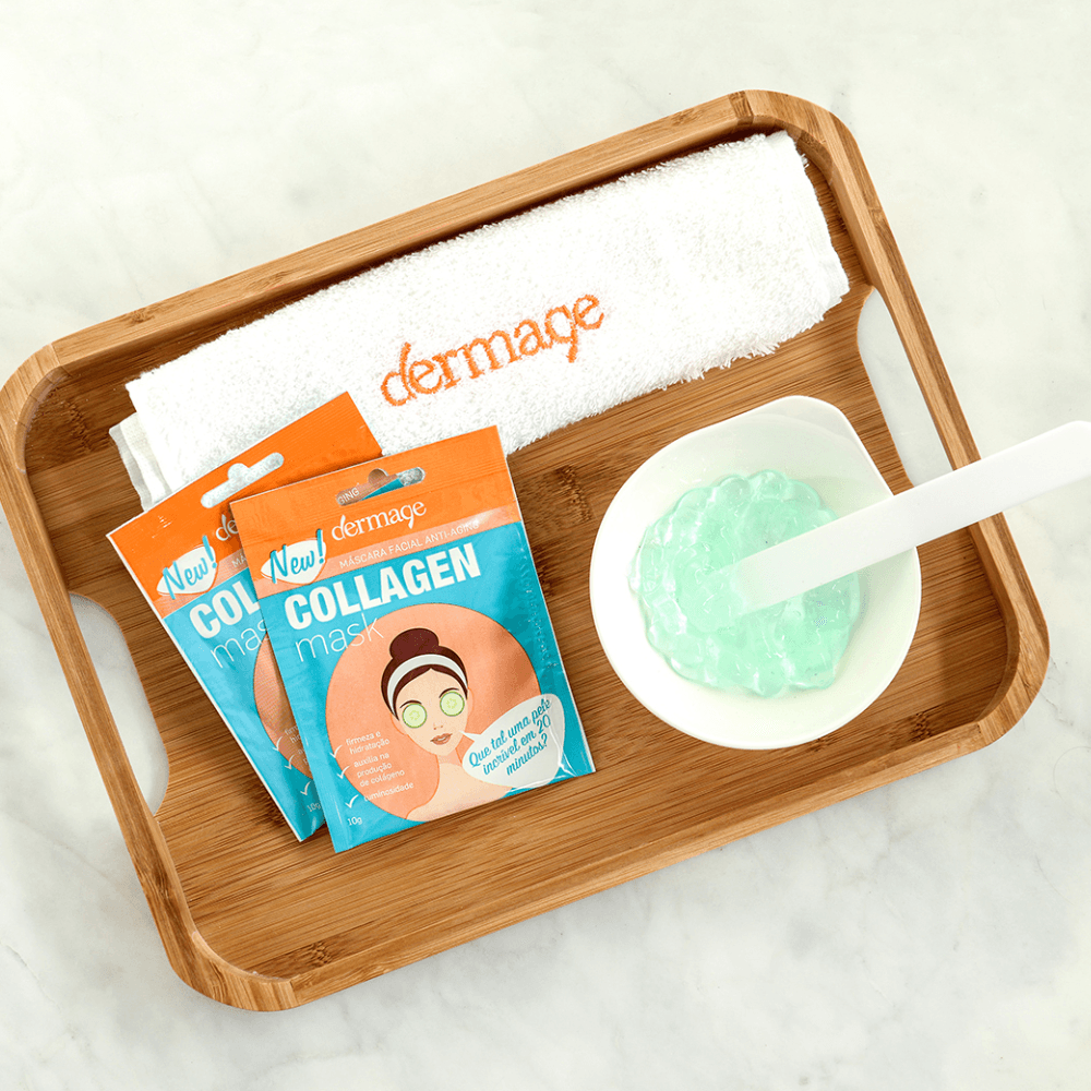 Máscara Facial Collagen Mask Dermage Tratamento Anti-Idade Firmador 10g