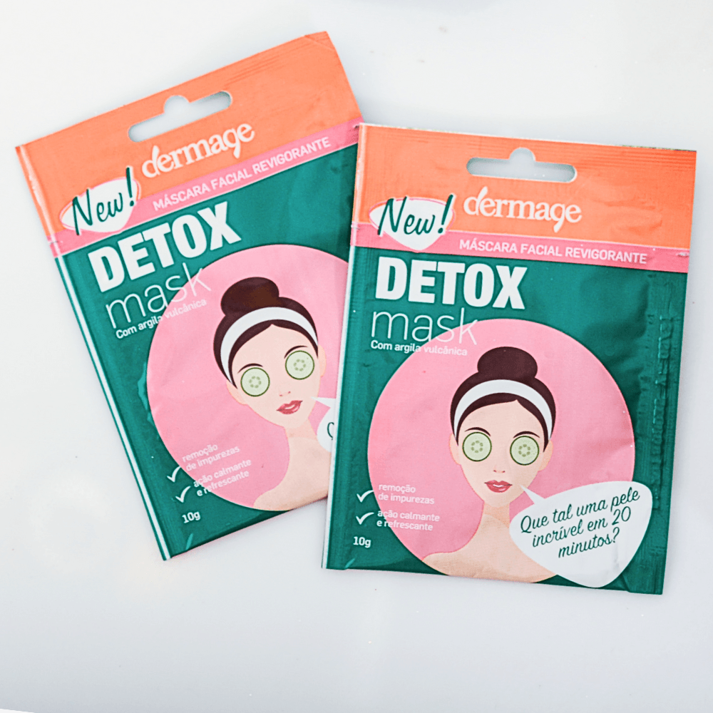 Máscara Facial Detox Mask Dermage Limpeza Profunda 10g Sachê