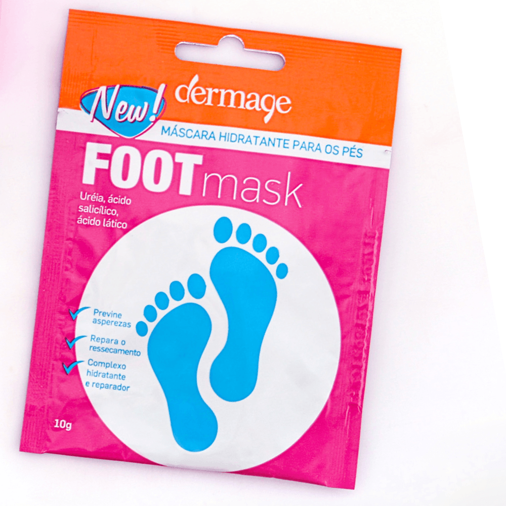 Máscara Hidratante Intensiva Para Pés Foot Mask Dermage 10g Vegana