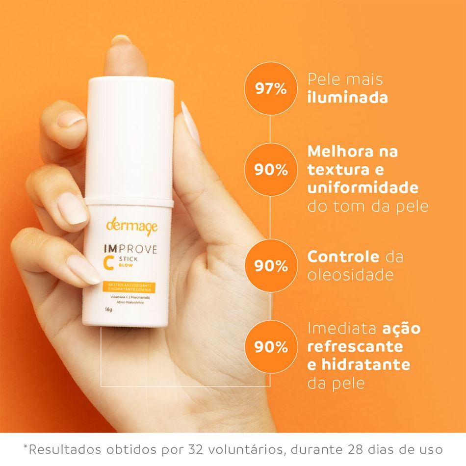 Improve C Stick Glow Bastão Antioxidante Iluminador Dermage 16g