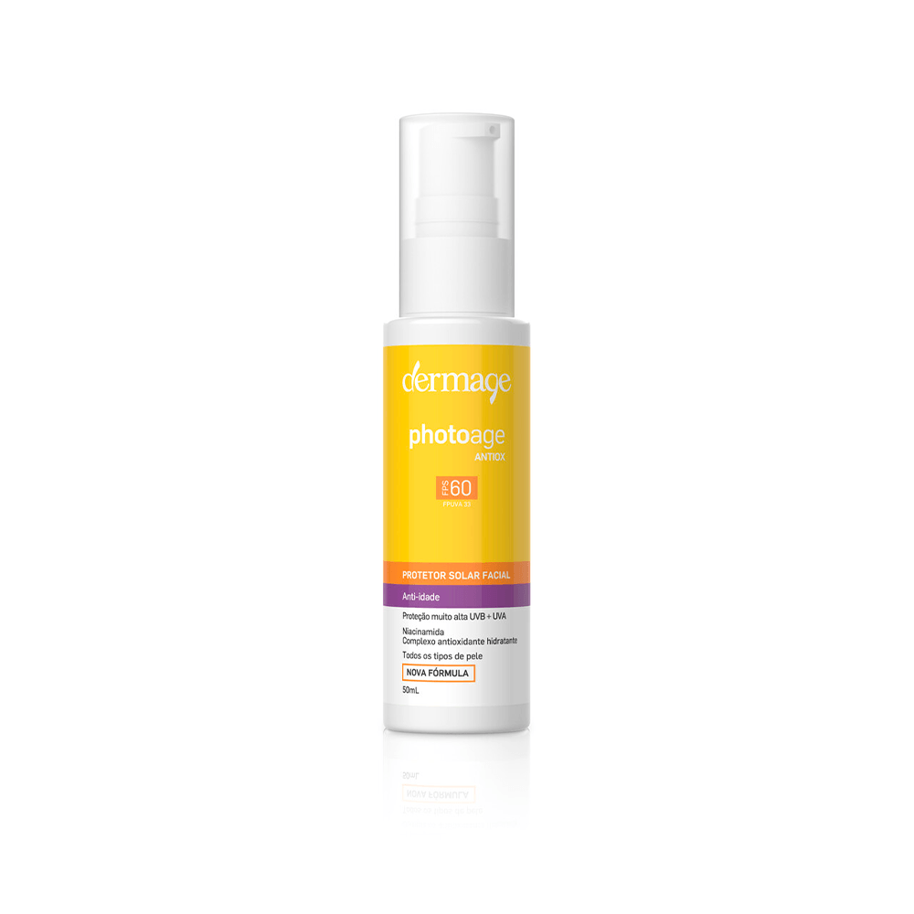 Protetor Solar Anti-idade Dermage Photoage Antiox Fluido FPS 60 50ml